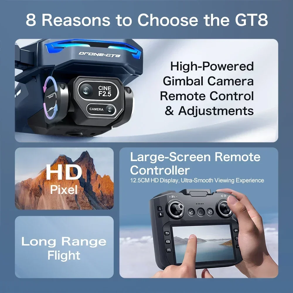 Drone 4K HD GT8 cámara para ev - Drone Thermal Imaging reseña y precio